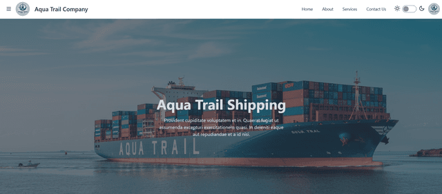 Aqua Trail Shipping Company project screenshot