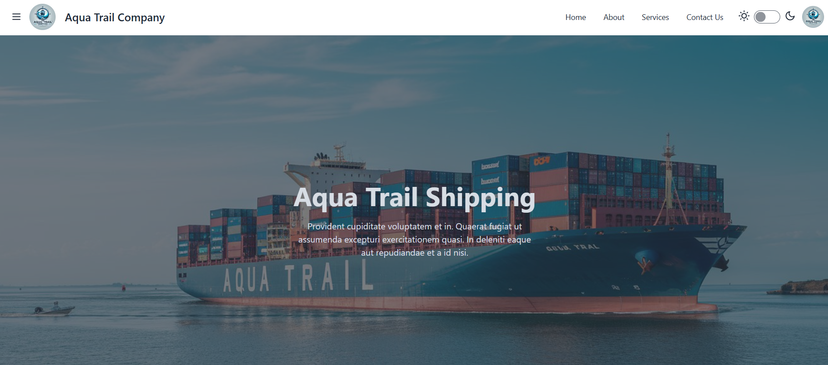 Aqua Trail Shipping Company project screenshot