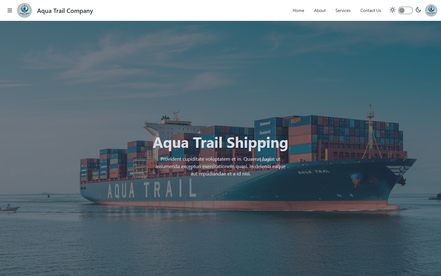Aqua Trail Shipping Company project screenshot